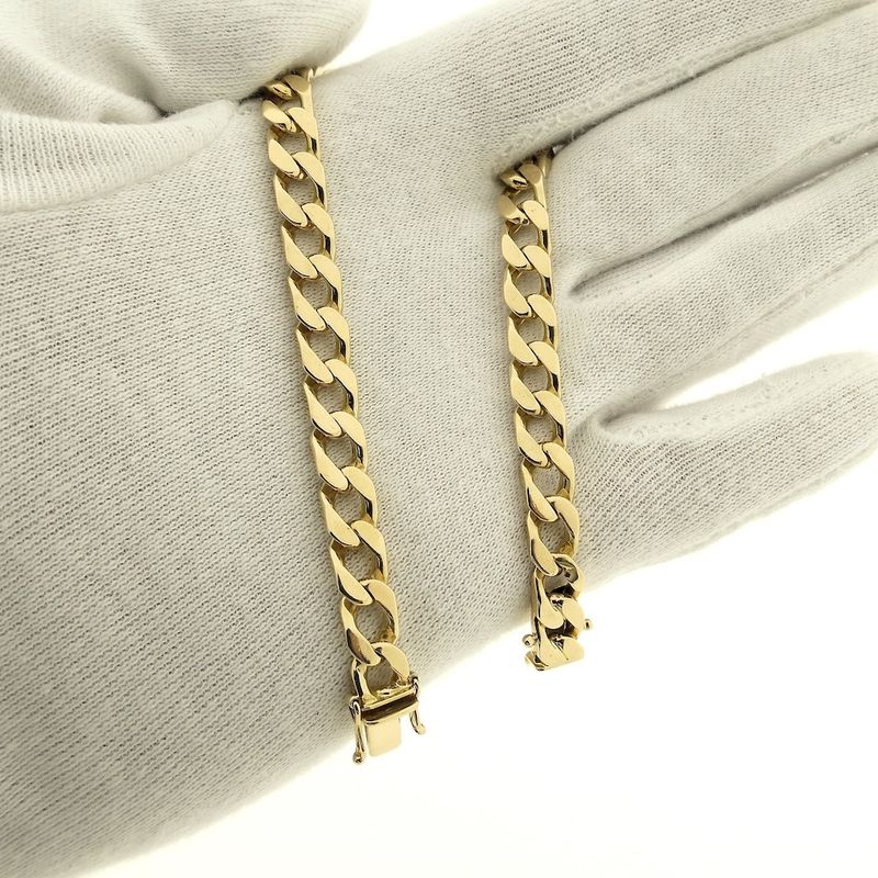 Image 9 of Solid gold gourmet link bracelet | 23.5 cm