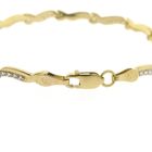 Image 3 of Gold link bracelet with zirconia | 17.5 cm