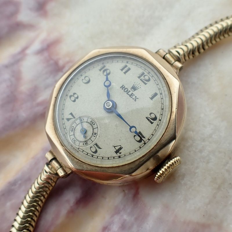 Image 15 of Rolex Art Deco; Antique gold ladies' watch
