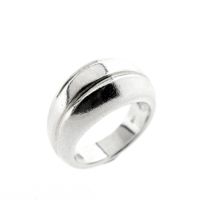 Silver ring with a domed design