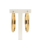 Image 3 of Gold Hoop Earrings with Meander Pattern Ø 47.6
