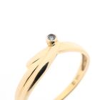 Image 3 of Gold solitaire ring with diamond | 0.01 ct.