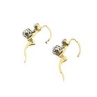 Image 6 of Victorian gold earrings with white sapphire