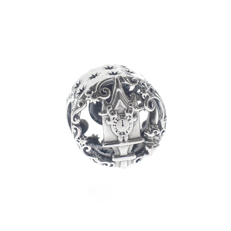 Image 3 of Pandora x Disney charm; Silver; Open Cinderella Midnight Pumpkin