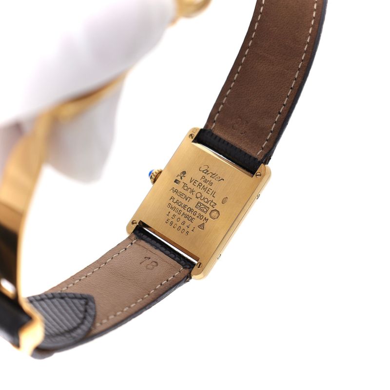 Image 10 of Cartier Tank Vermeil 'Large' 590005; Vintage Watch