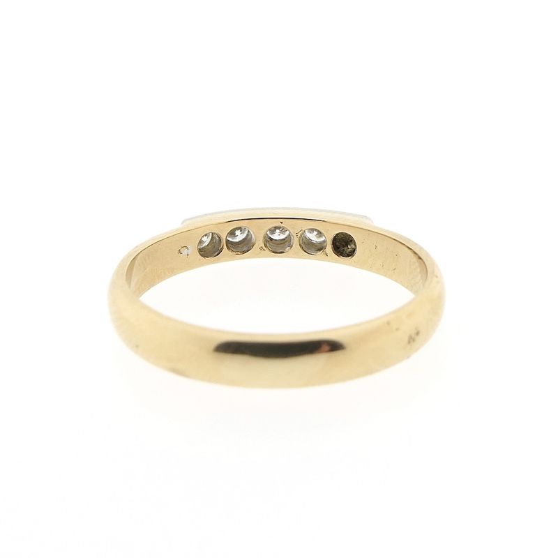 Image 4 of Tricolor gold ring with diamonds; 0.20 ct.