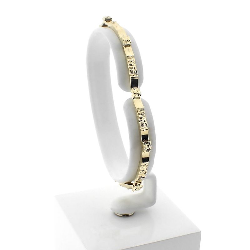 Image 5 of Gold raw link bracelet; Riitta Hakala | 18 cm