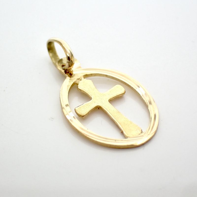 Image 3 of 18-karat gold cross pendant | G. Sakkab