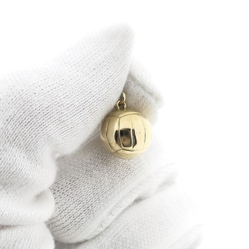 Image 3 of Gold pendant of a volleyball