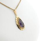 Image 7 of Gold Pendant with Synthetic Purple Gemstone