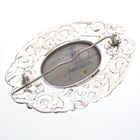 Image 3 of Silver old Dutch brooch with Delft blue