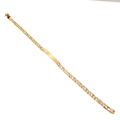 Image 1 of 18K Gold Bracelet with Plate | 19 cm