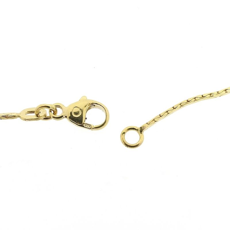 Image 6 of Two-tone gold cobra link necklace with fixed pendant