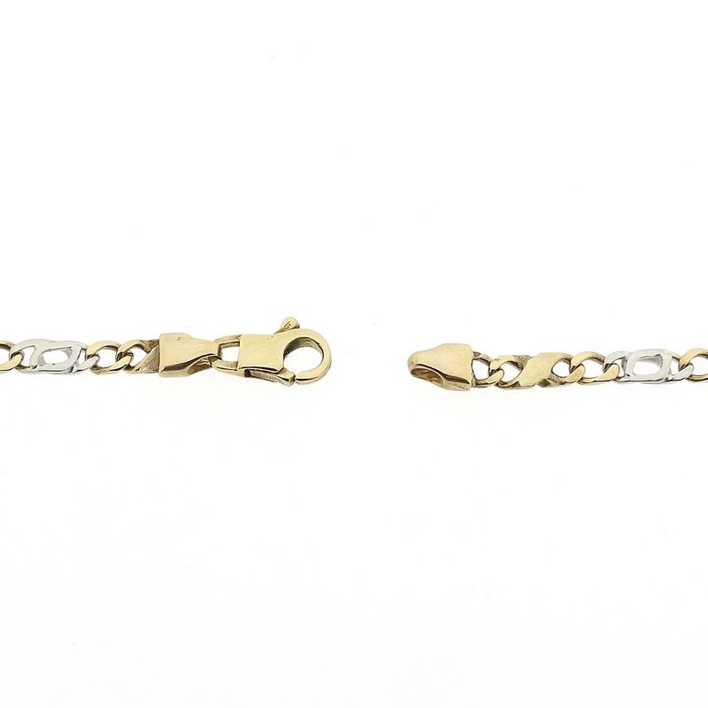 Image 4 of Two-tone gold Figaro link chain