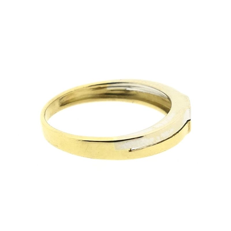 Image 6 of Two-tone gold ring with diamond; 0.02 ct.