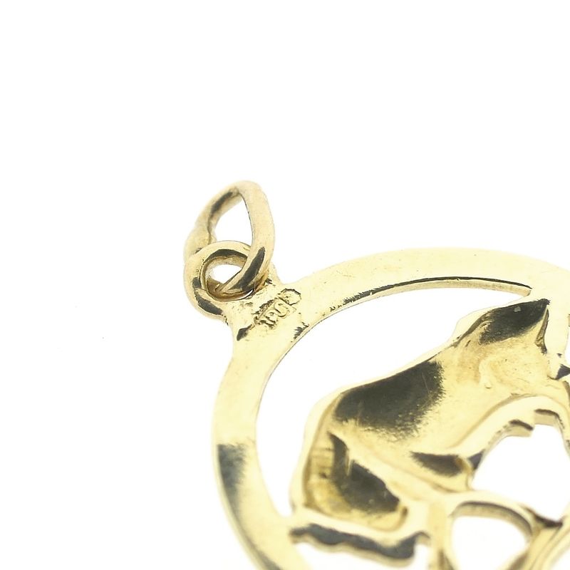 Image 7 of Gold zodiac sign pendant; Taurus