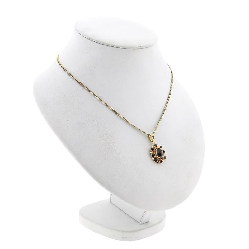 Image 5 of Vintage Gold Pendant with Garnet; 14 Karat