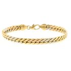 Image 3 of Tricolor gold gourmet link bracelet