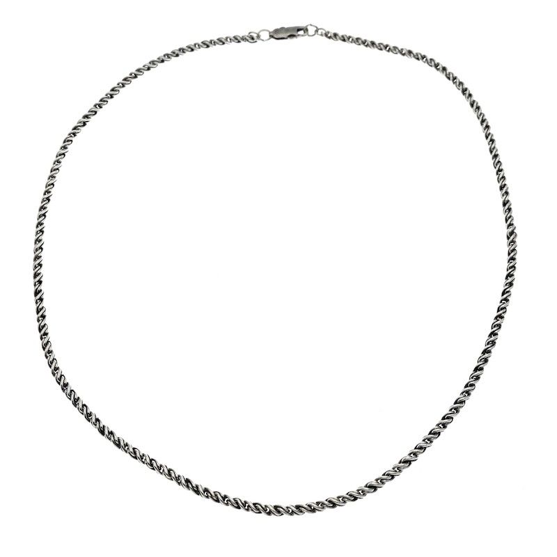 Image 3 of Silver cable chain | 45 cm