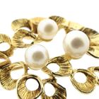 Image 3 of Vintage gold fantasy brooch with pearls