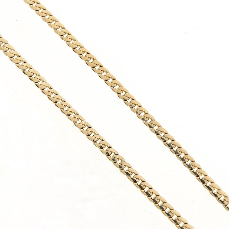 Image 3 of Gold flat gourmet link chain | 45.5 cm