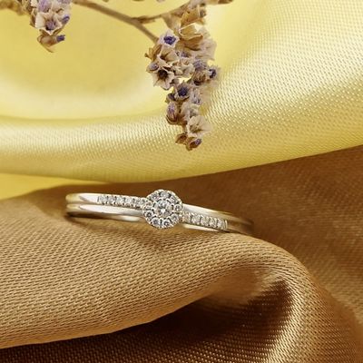 Image 2 of White gold ring with diamonds | 0.11 ct.