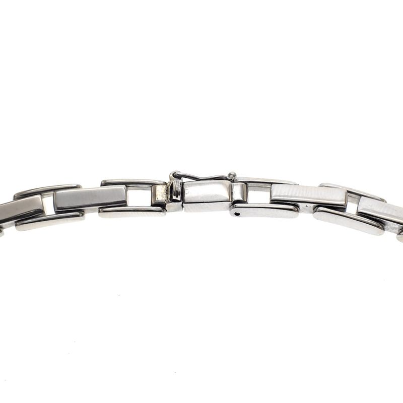 Image 4 of 18K white gold women's necklace with 1.04 ct. diamonds and pearl | 41 cm