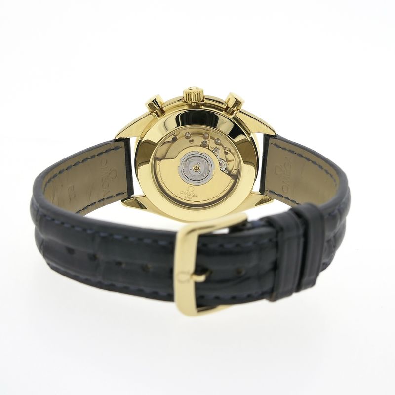 Image 12 of Omega Speedmaster Reduced 175.0032; 18k. gouden chronograaf horloge