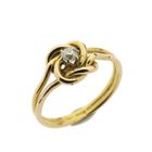 Image 1 of Two-tone solitaire ring with diamond | 0.11 ct.