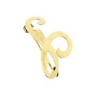 Image 9 of Gold letter brooch; letter S