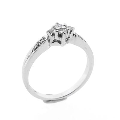 Image 1 of White gold ring with diamonds | 0.24 ct.
