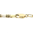 Afbeelding 4 van Bicolor gouden vierkante koningsschakel ketting | 45,5 cm