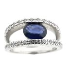 Image 4 of 18-karat white gold ring | Sapphire & Diamond 0.28 ct.