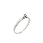 Image 1 of White Gold Solitaire Ring; Diamond 0.04 ct.; 14 Karat; Size 16.75