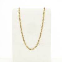 Gold fantasy/gourmet link necklace; Men | 52 cm