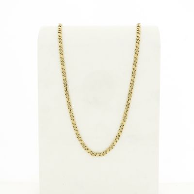 Image 1 of Gold fantasy/gourmet link necklace; Men | 52 cm