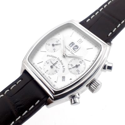 Image 1 of DuBois & Fils 'Grande Date'; Limited 18k white gold men's watch with chronograph