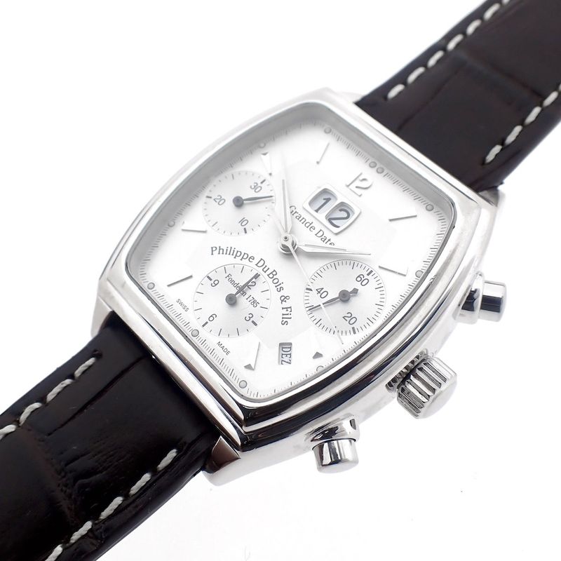 Image 1 of DuBois & Fils 'Grande Date'; Limited 18k white gold men's watch with chronograph