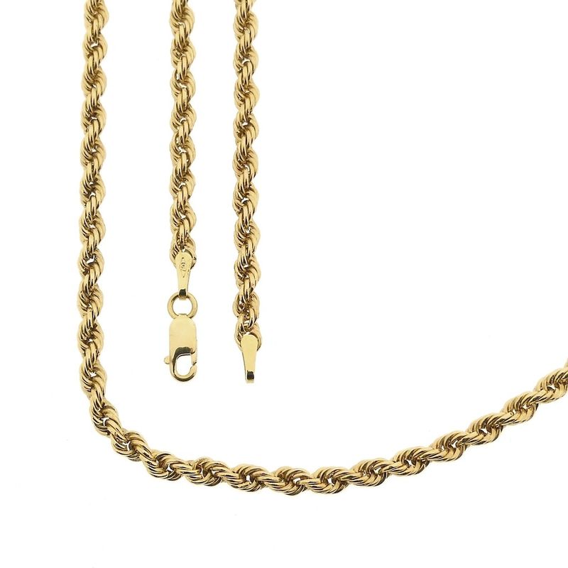Image 1 of 18K Gold Twisted Link Chain | 61 cm