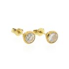 Image 5 of Gold stud earrings with zirconia