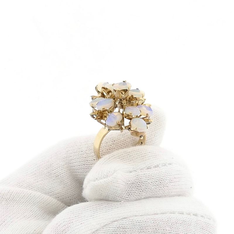 Image 7 of Gold Statement Ring with Opal
