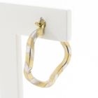 Image 5 of Bicolor Gold Earrings; Ø 19.5 mm