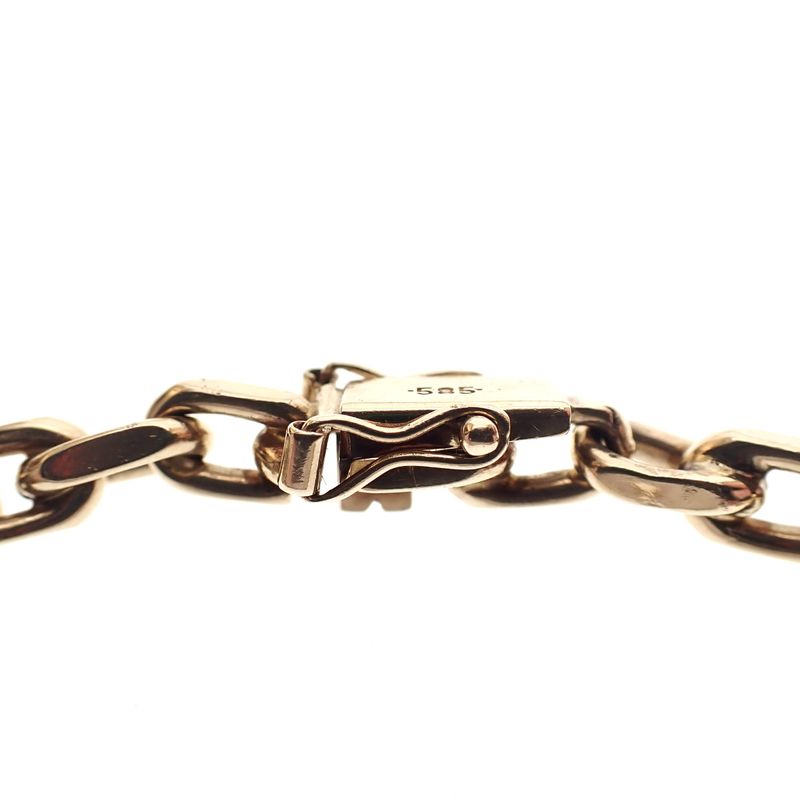 Image 2 of Gold anchor link bracelet