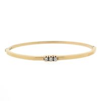 Gold bangle with 0.12 ct. diamonds | Ø 60 mm