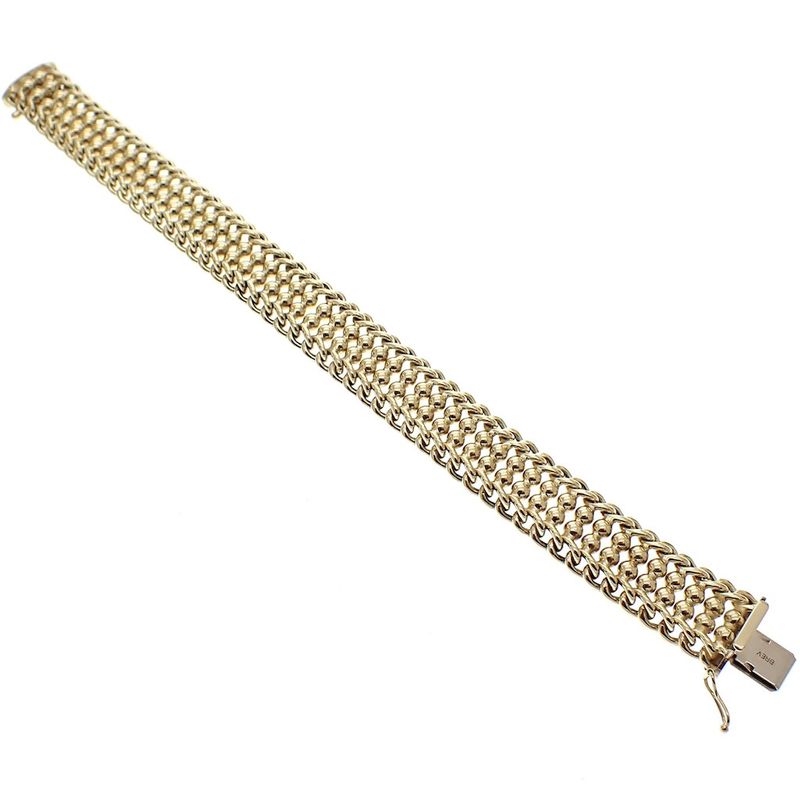 Image 3 of Gold wide link bracelet | 19.5 cm