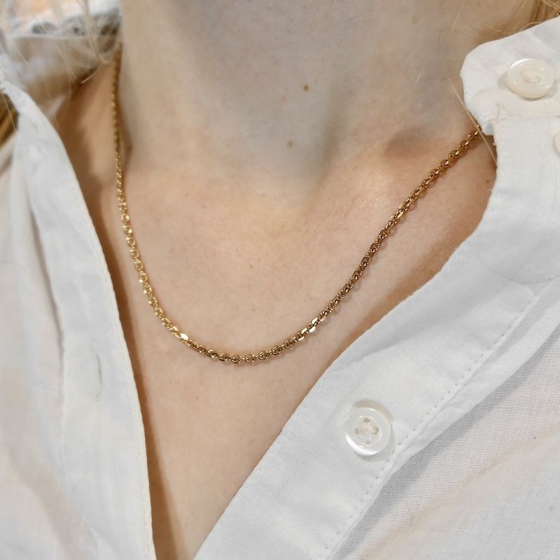 Image 6 of Rose gold anchor link chain