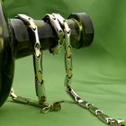Image 2 of Bicolor gold fantasy link necklace; 14 karat; 44 cm