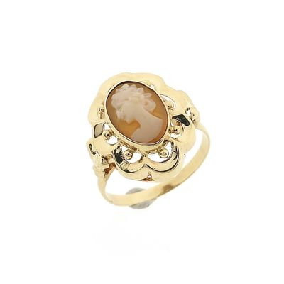 Image 1 of Vintage gold ring with cameo