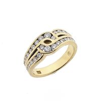 Gold Ring with Diamond; 14 Karat; 0.50 ct; Size 16.25