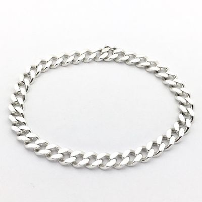 Image 1 of Silver bracelet; gourmet link | 21 cm